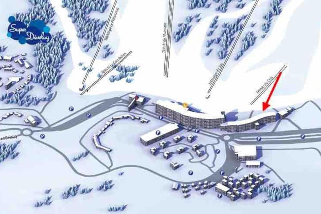Appart T2 A Superdevoluy Au Pied De Piste Luaran gambar