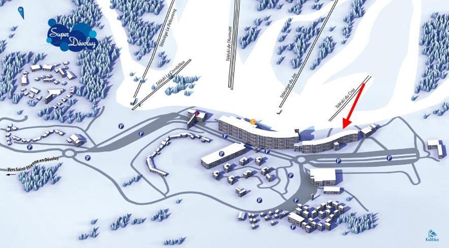 Appart T2 A Superdevoluy Au Pied De Piste Luaran gambar